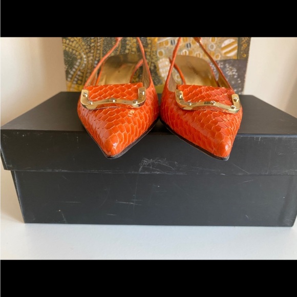⭐️LAST DAY⭐️ Rare - Dolce & Gabbana Orange Kitten Heels EU 37 - Picture 8 of 13